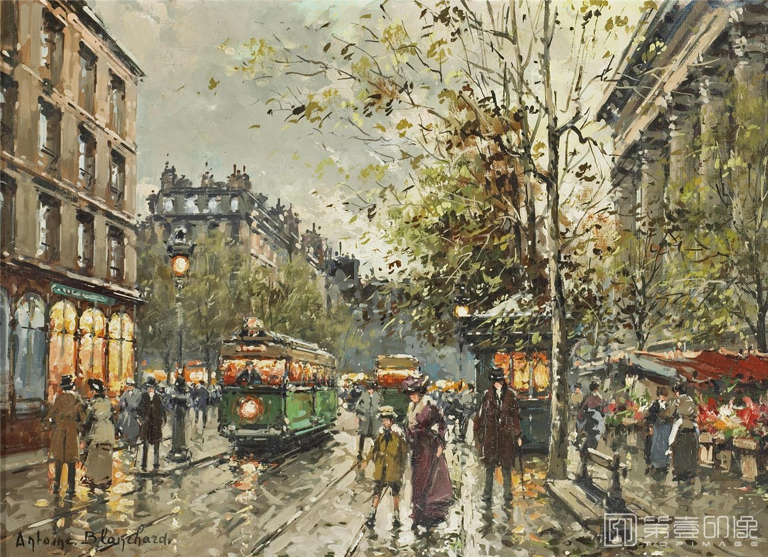 油画-安托万·布兰乍得 Antoine Blanchard作品-085
